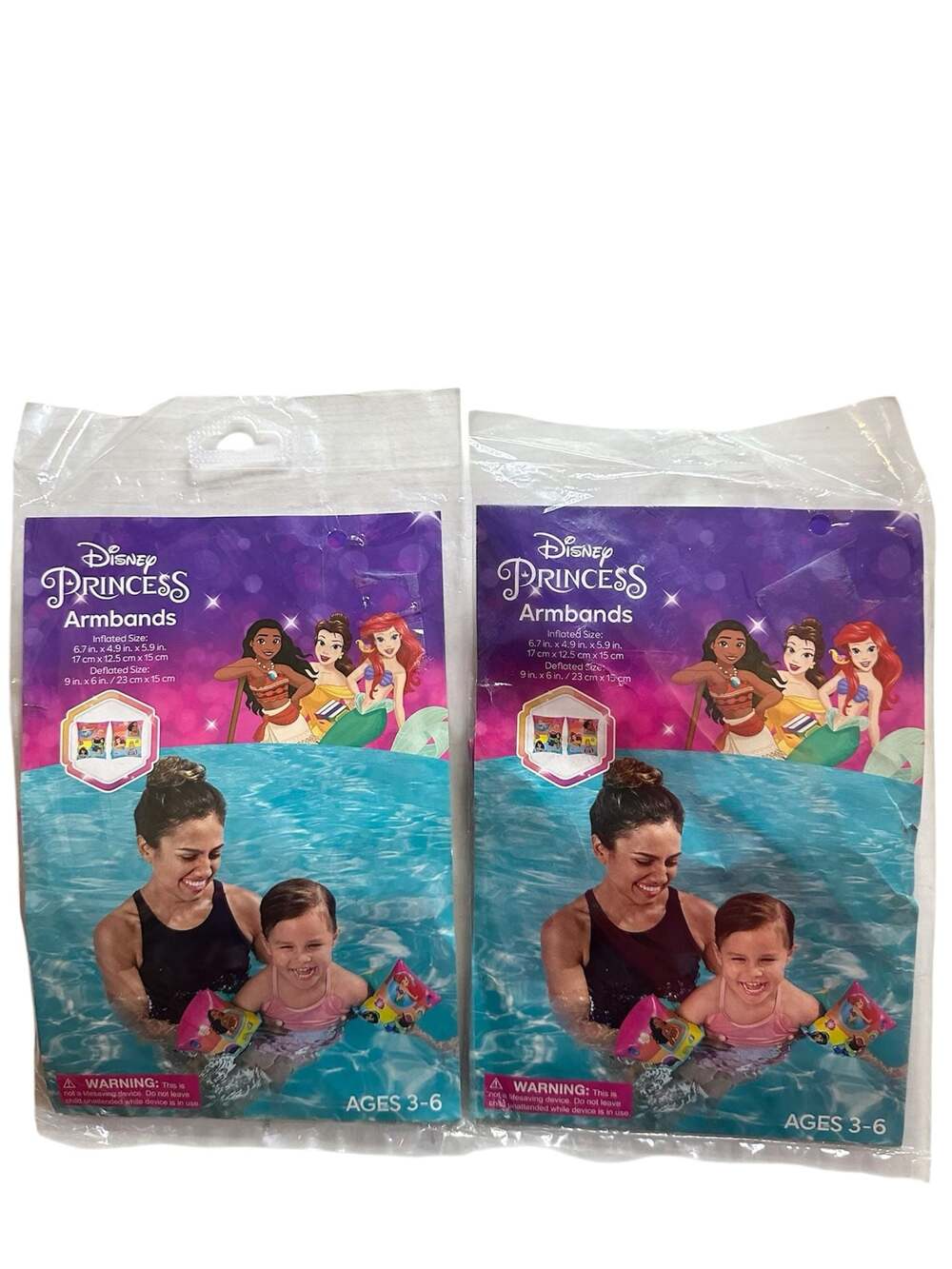 Bestway Disney Princess Inflatable Pool Armbands Ages 3-6